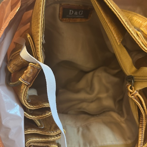 Dolce & Gabbana Tan & White Harlequin Shoulder Bag - Picture 7 of 10